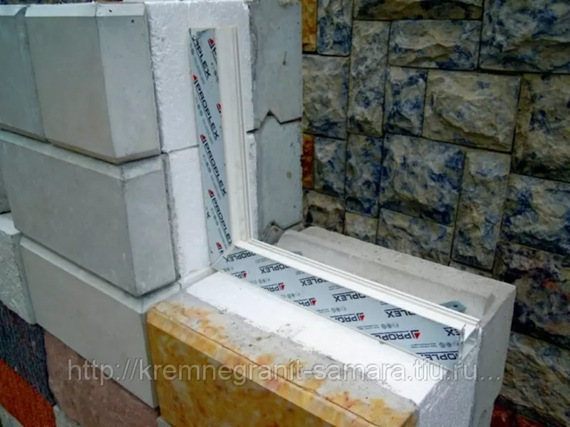 Мрамор из бетона и теплоблоки  3